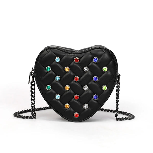 KURT GEIGER LONDON Heart-Shaped Retro Y2K Chain-Strapped Mini Bag