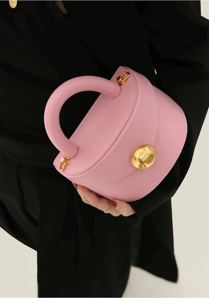 Luxe Barrel-Chic Convertible Handbag