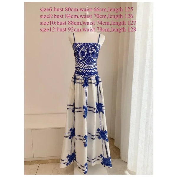 Exquisite 100% Linen Print Uptown A-Line MAXI Dress|Gown size