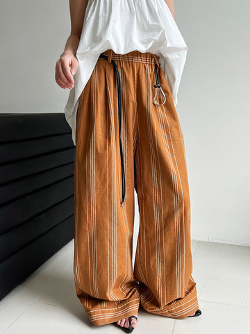Classic Breathable Cotton Linen Palazzo Pants