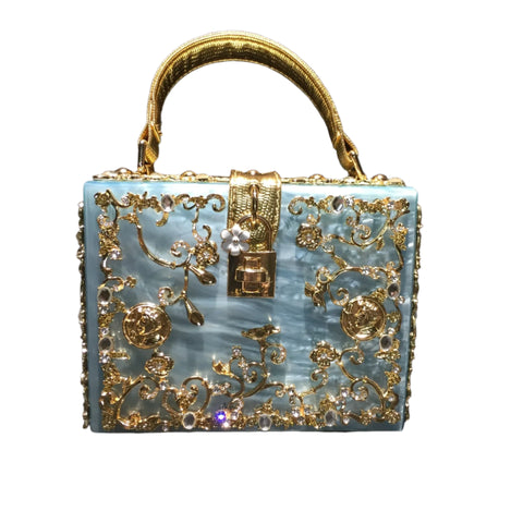 Chic High Grade Acrylic+Crystal Shoulder+ Crossbody Party Bag