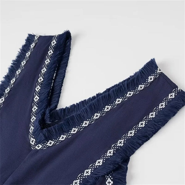 Alluring Vintage Plunging V-Neck A-Line MAXI Dress
