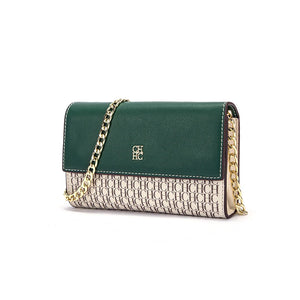 Sleek Versatile Two-Tone Envelope -Shaped Shoulder Bag