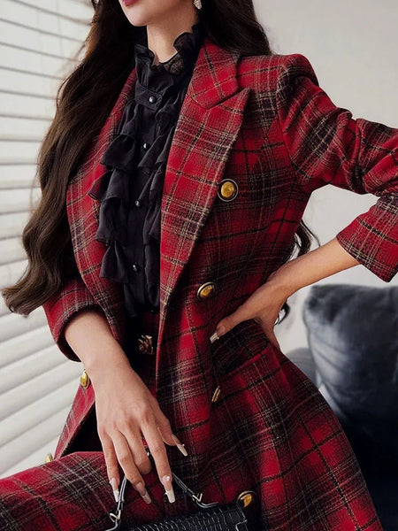 Exquisite Notched Double Sided Single Breasted Jacket - Wigging It Etc