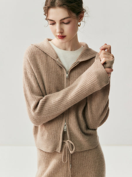 Ultra Plush 100% Premium Grade Alxa Cashmere Hoodie Pullover Sweater + Palazzo Pants