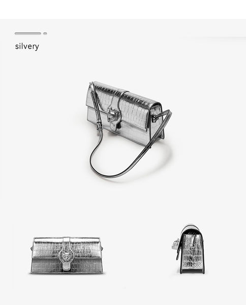 Luxury Brand Retro Leather Clutch+Shoulder Flap Bag