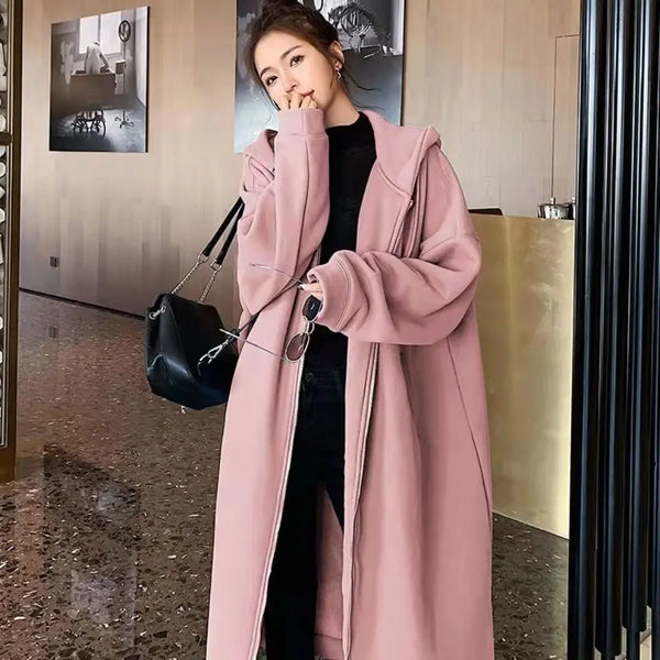 Super Warm + Thick MAXI Ankle-Length Hooded Sweatshirt