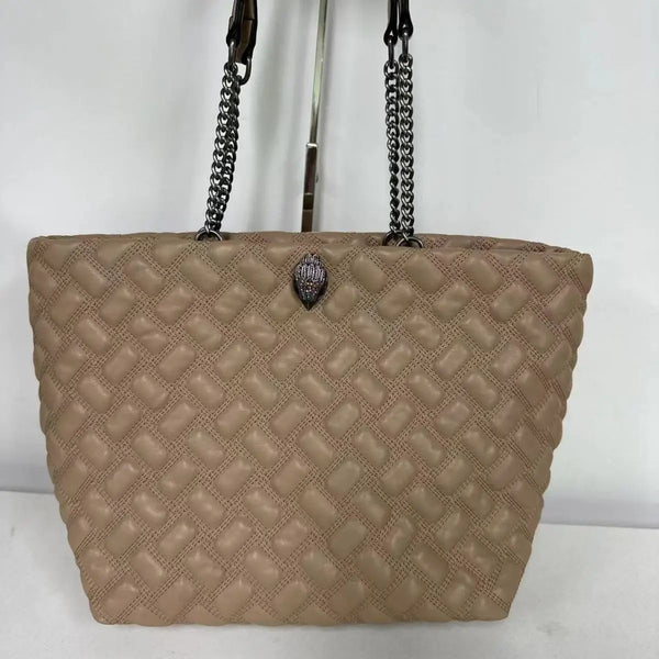 KURT GEIGER LONDON Luxury Diamond Lattice Chain Strap Large Capacity Tote Bag