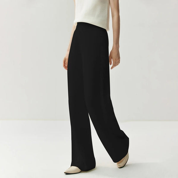 Chic Ultra Plush+Thick 100% Cashmere Palazzo Winter Pants