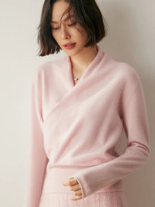Elegant Vintage 100% Cashmere Cris Cross Pullover Sweater - Wigging It Etc