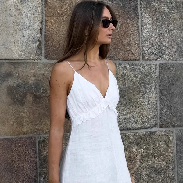Sleek Sexy Cotton Blend A-Line MAXI Sundress