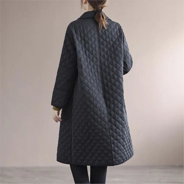 Timeless Classic Quilted  100% Pure Cotton MIDI Coat
