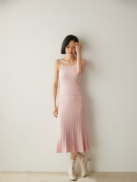 100%*Alxa Cashmere Pullover Sweater+Pleated Autumn Winter MIDI Skirt Set