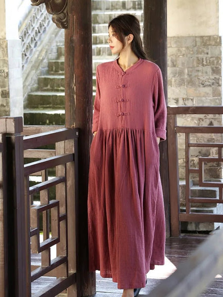 Ultra Comfy Retro 100% Muslin A - Line MAXI Dress - Wigging It Etc