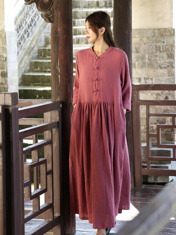 Ultra Comfy Retro 100% Muslin A - Line MAXI Dress - Wigging It Etc
