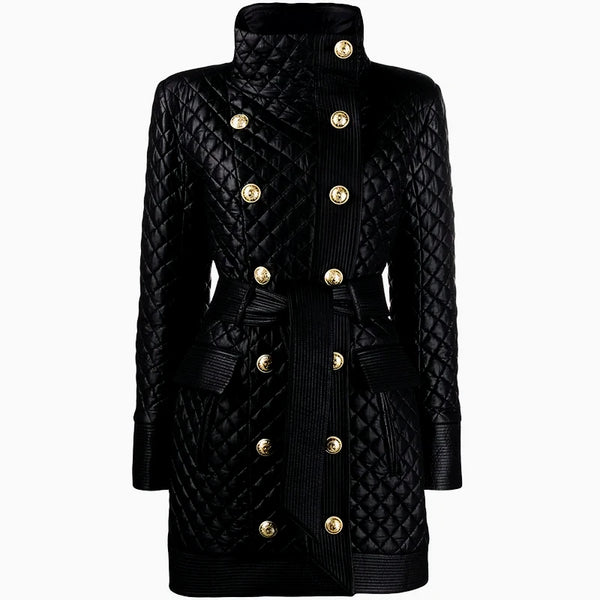 100% Sheepskin Double-Breasted MIDI Coat