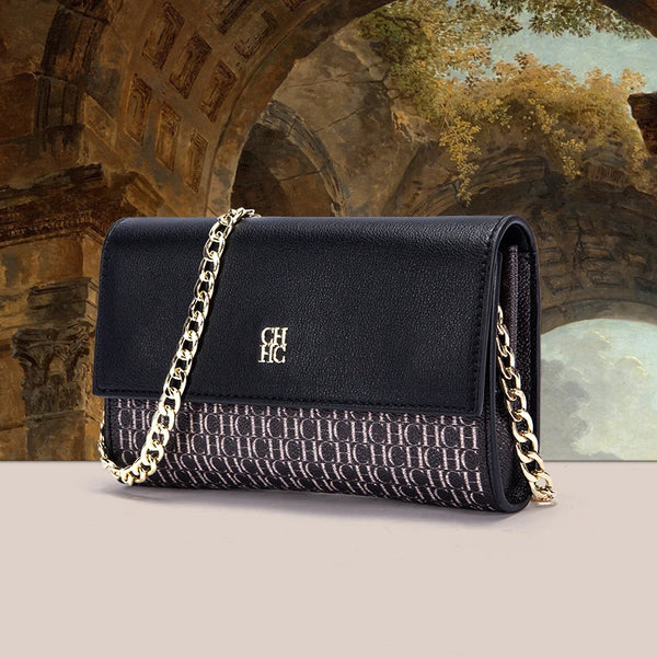 Sleek Versatile Two-Tone Envelope -Shaped Shoulder Bag