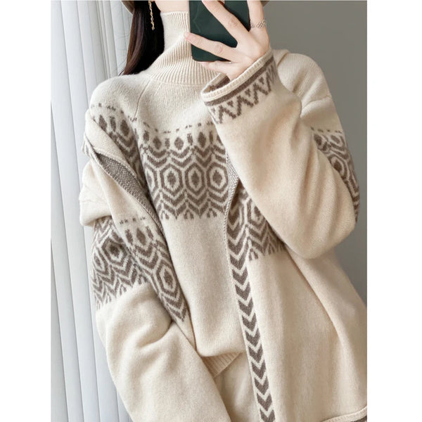 Thick Luxurious 100% Merino Wool Hooded MIDI Cardigan Winter Coat