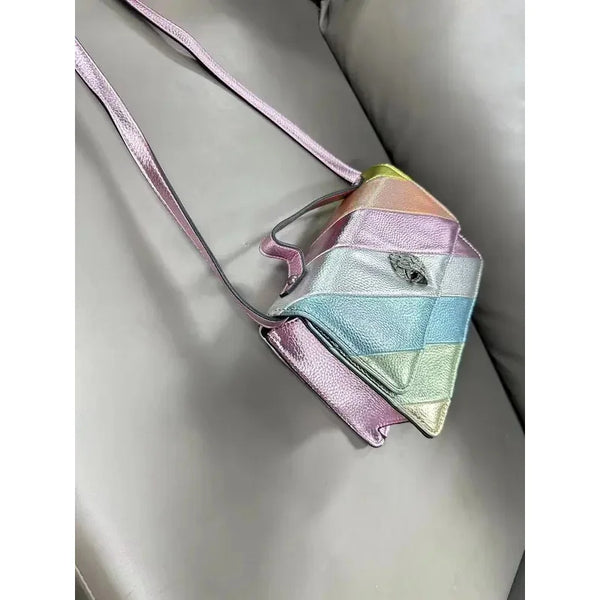 KURT GEIGER LONDON Vintage Rainbow Patchwork Shoulder + Crossbody Bag