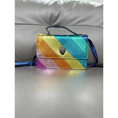 KURT GEIGER LONDON Vintage Rainbow Patchwork Shoulder + Crossbody Bag