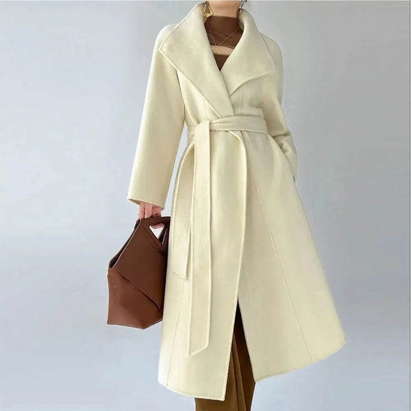 Vintage Single Breasted Up + Down Lapel Wool Blend MIDI Coat - Wigging It Etc