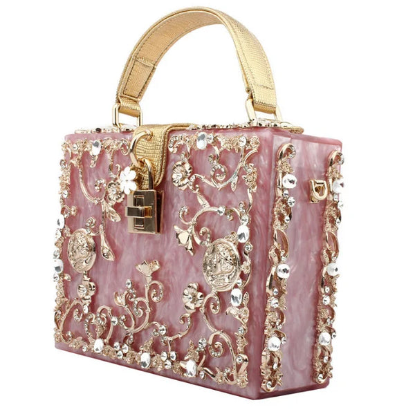 Chic High Grade Acrylic+Crystal Shoulder+ Crossbody Party Bag