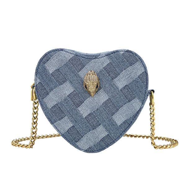 44722949324961KURT GEIGER LONDON Heart-Shaped Retro Y2K Chain-Strapped Mini Bag