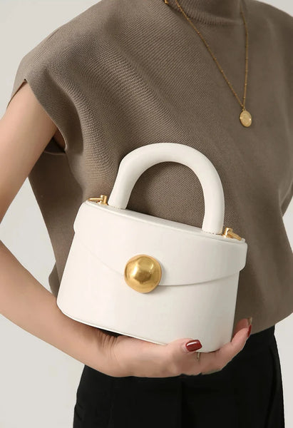 Luxe Barrel-Chic Convertible Handbag