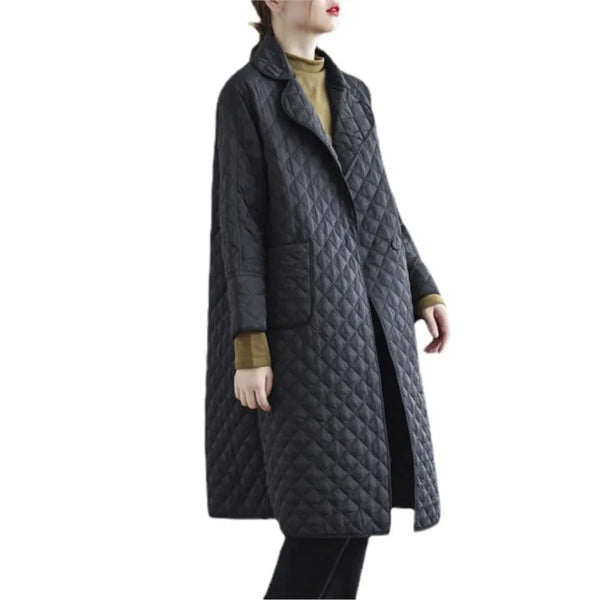 Timeless Classic Quilted  100% Pure Cotton MIDI Coat