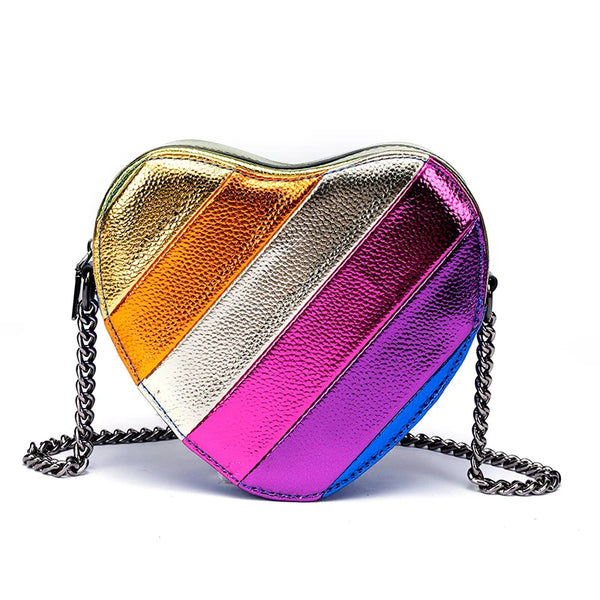 KURT GEIGER LONDON Heart-Shaped Retro Y2K Chain-Strapped Mini Bag