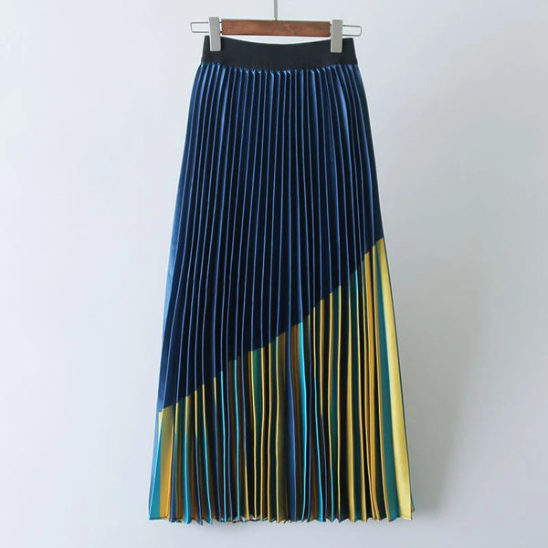 Spring + Summer Elastic High Waisted Pleated Skirt 