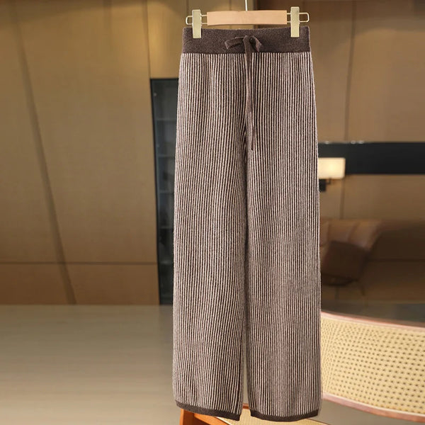 100% Merino Wool Thick+Soft Knit Winter Palazzo pants