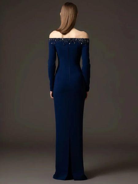 Timeless A-Line Off-Shoulder Cotton Special Occasion MAXI Gown