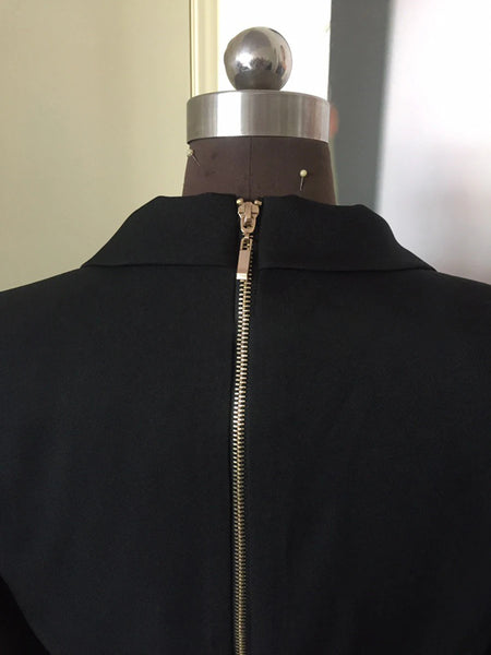 Sexy Sophisticated Cotton Blend Notched Front Split MAXI Coat Dress