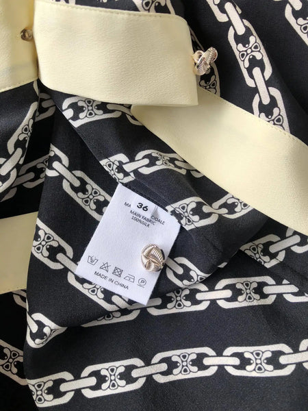 Elegant 100% Pure Silk Upscale Classic Shirt Dress