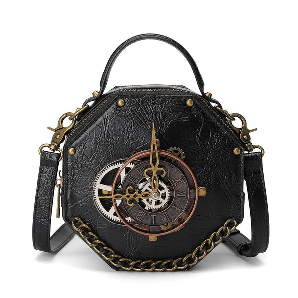 Retro-Punk Gothic Steampunk Clock Bag