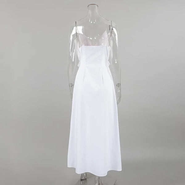 Sleek Sexy Cotton Blend A-Line MAXI Sundress