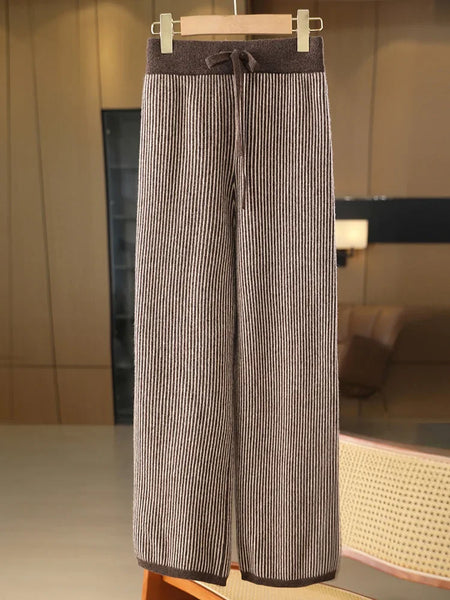 100% Merino Wool Thick+Soft Knit Winter Palazzo pants