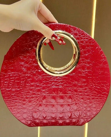 Unique Patent Leather Crocodile Pattern Chain Crossbody Shoulder Bag - Wigging It Etc