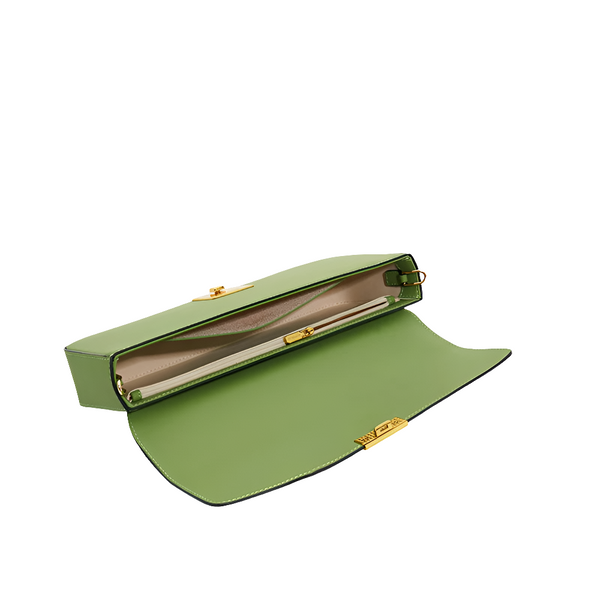100% Genuine Leather Cosmo Evening Clutch+Shoulder Bag