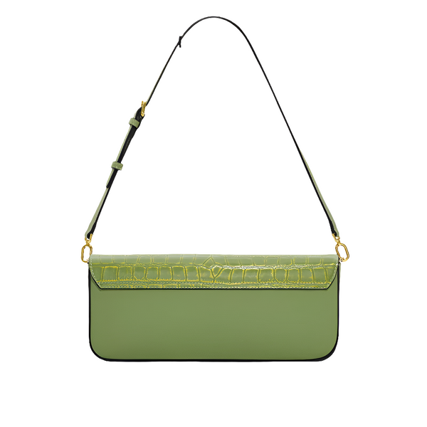 100% Genuine Leather Cosmo Evening Clutch+Shoulder Bag