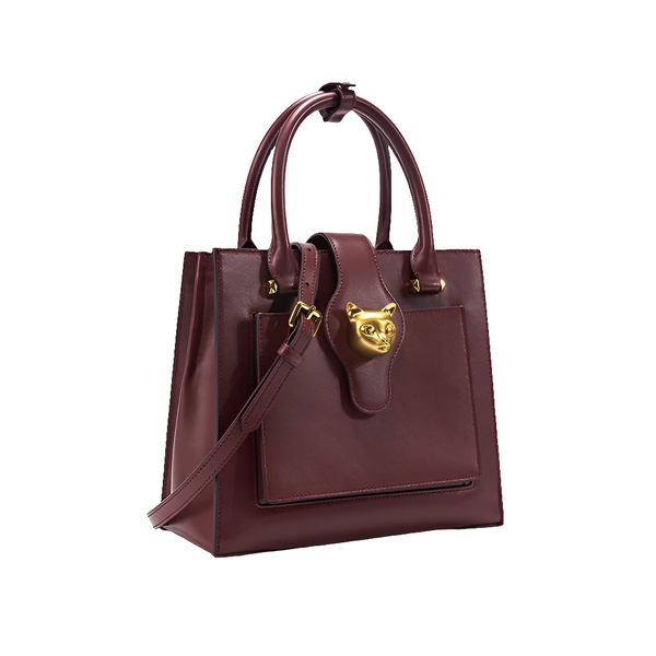 Upscale 100% Genuine Leather Large Multi-Compartment Handheld Crossbody Bag