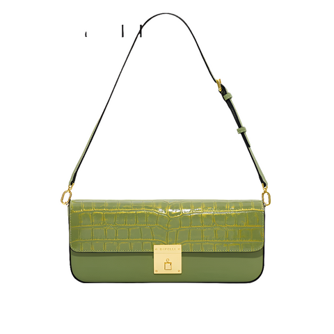 100% Genuine Leather Cosmo Evening Clutch+Shoulder Bag