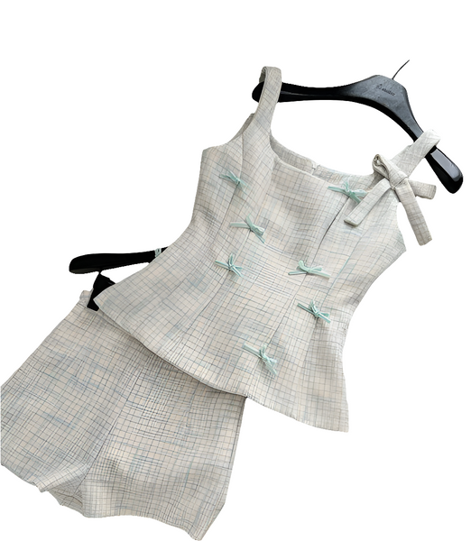 Dainty Fragrant 2 Piece Tweed  Summer Short Set