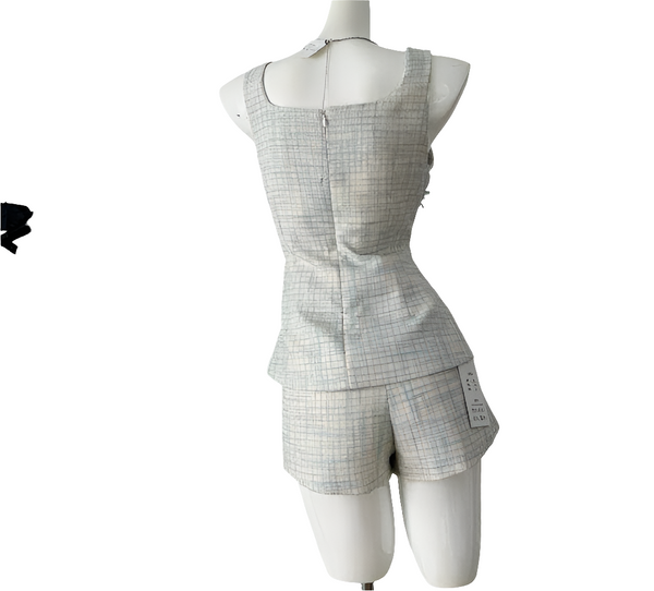 Dainty Fragrant 2 Piece Tweed  Summer Short Set