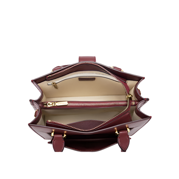 Upscale 100% Genuine Leather Large Multi-Compartment Handheld Crossbody Bag