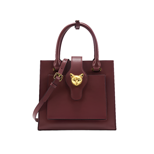 Upscale 100% Genuine Leather Large Multi-Compartment Handheld Crossbody Bag