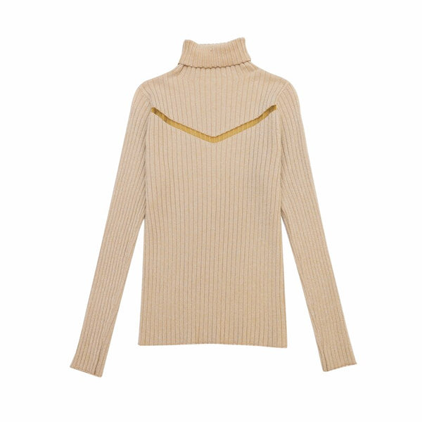 Sexy Pekaboo Classic Turtleneck Pullover Sweater