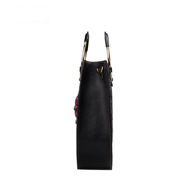 Sleek Retro Genuine Leather High Fashion Bag