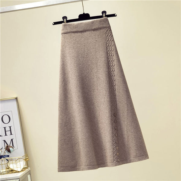 Casual Thick Warm And Comfy MIDI Winter SkirtCasual Thick Warm And Comfy MIDI Winter Skirt